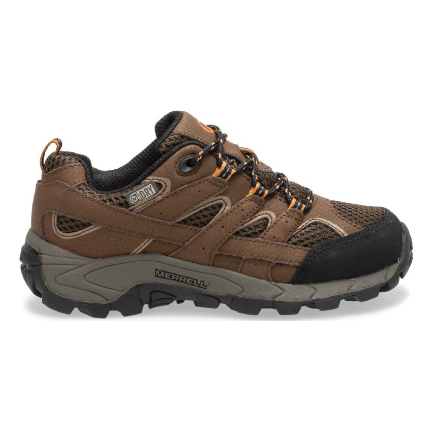 Basket Merrell Moab 2 Low Lace Waterproof Marron Foncé Enfant | F.O.KWMQ